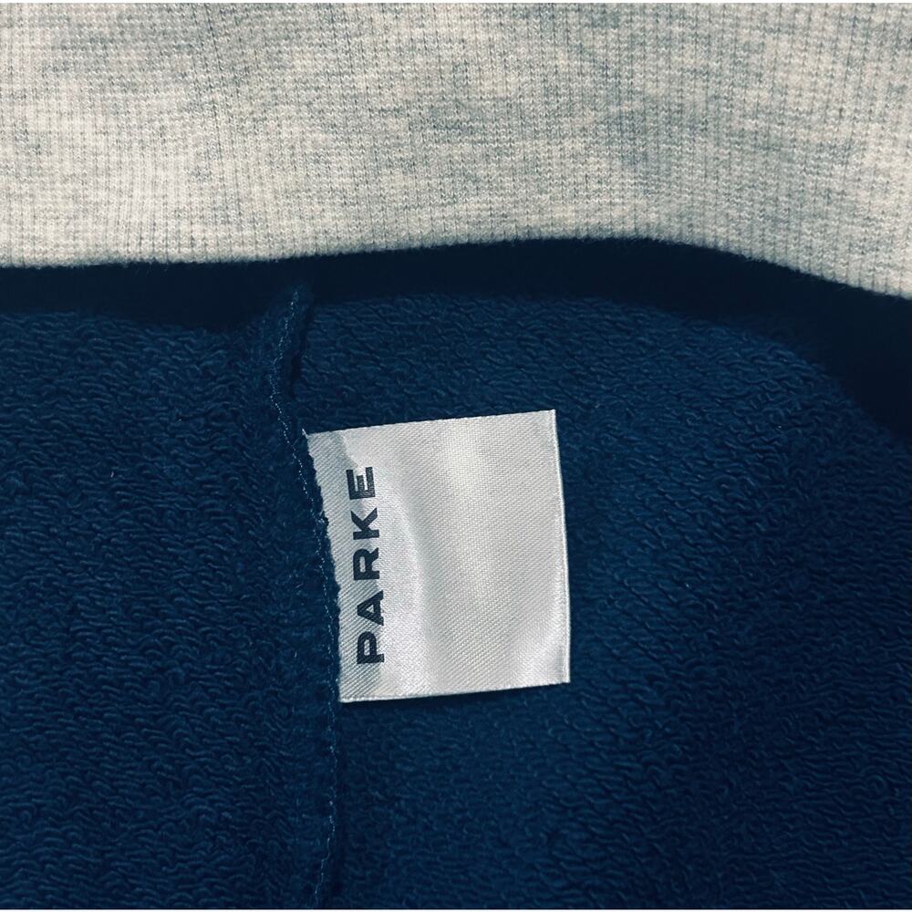 NEW Parke Heritage Back to School 2 Tone Mock. Navy/White w/Gray RIB. Size S/M. - Picture 10 of 10